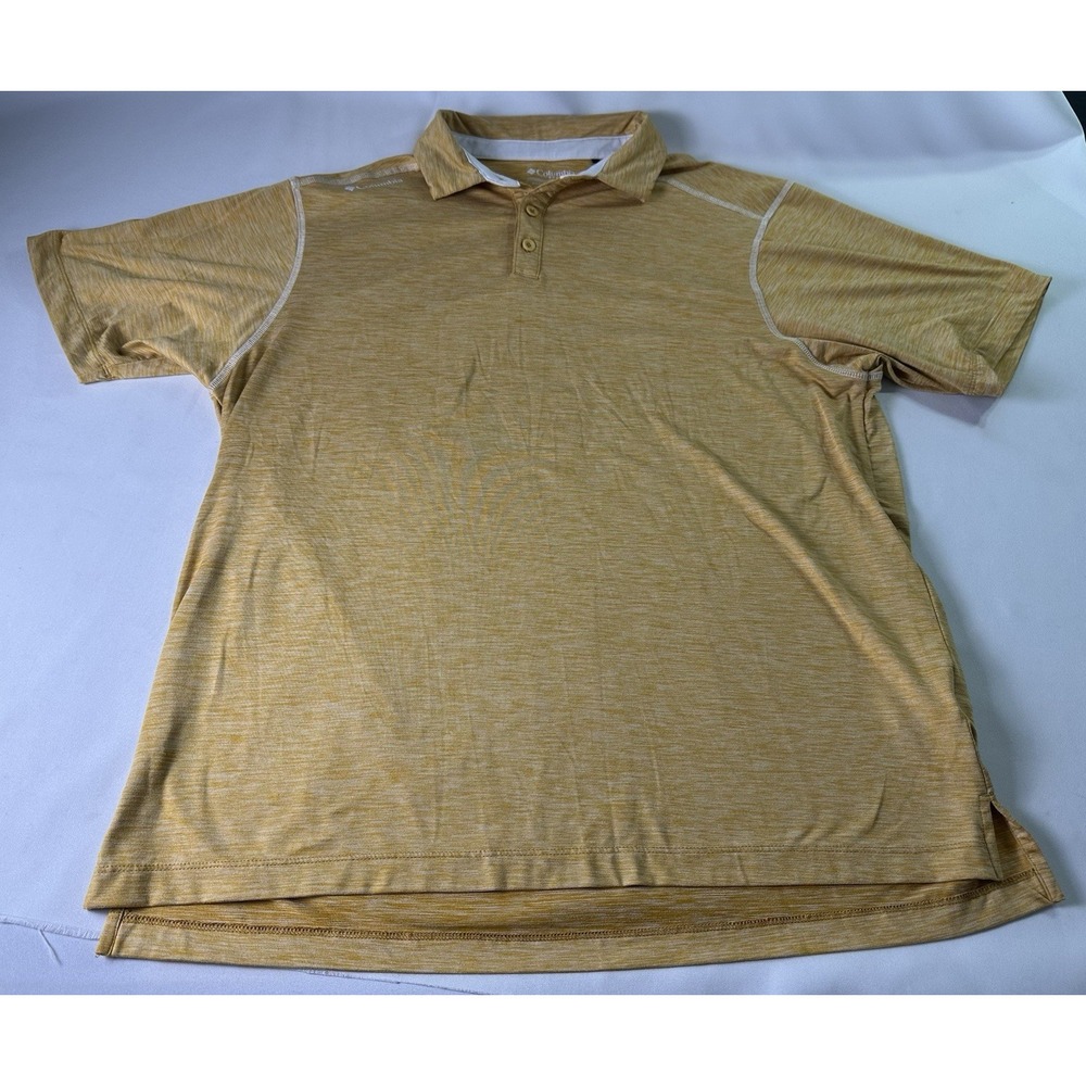 Columbia Golf Polo Size XL Yellow Gold Mens‎ Performance Shirt